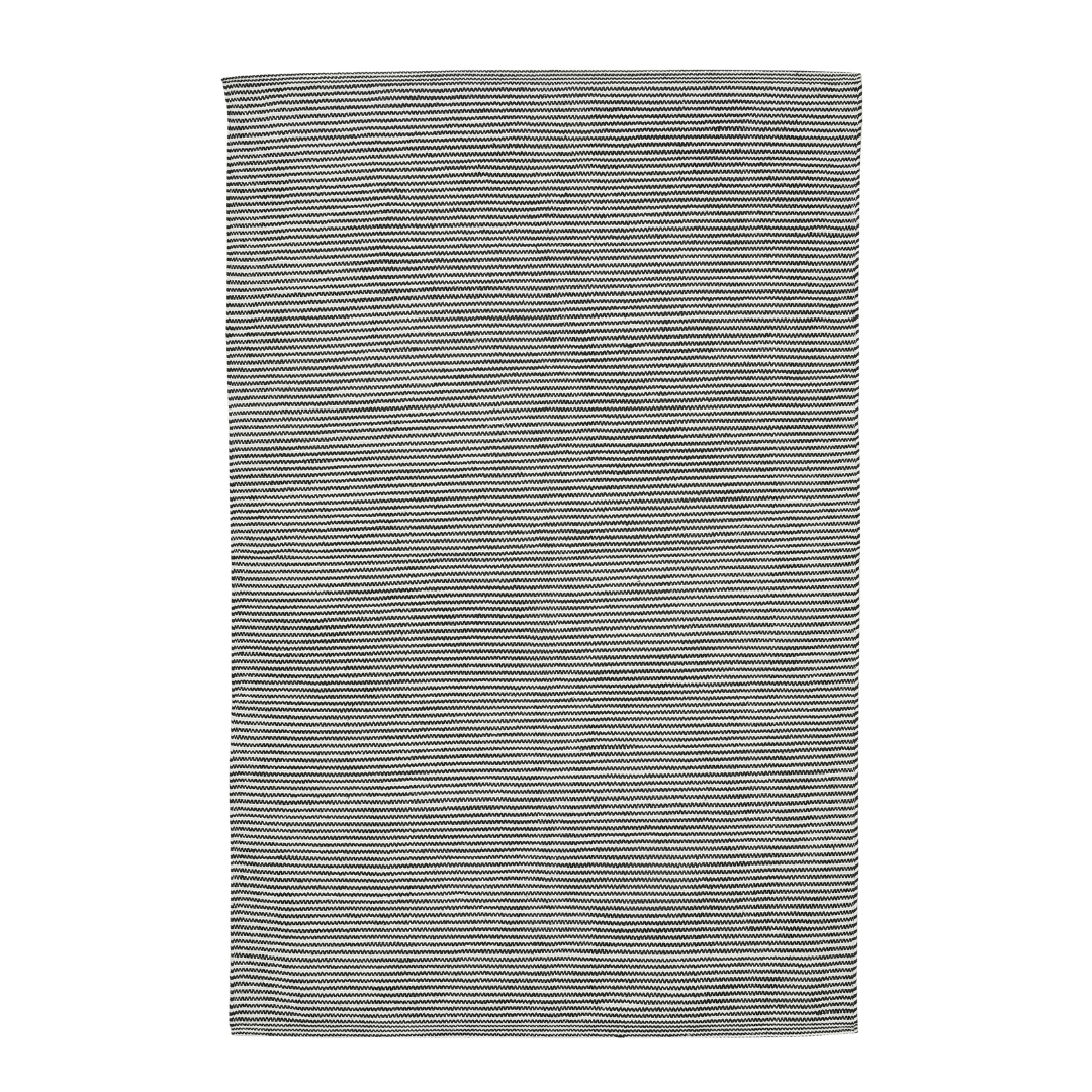Ivory & Black Striped Cotton Rug