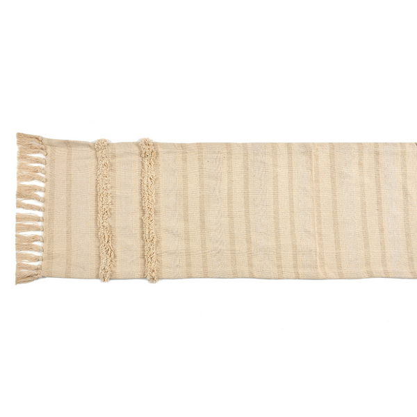 Beige Cotton Table-Runner