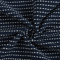 Navy Woven Cotton Throw- sashaa world