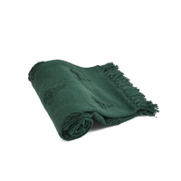 Green Cotton Throw