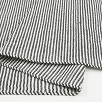 Ivory & Black Striped Cotton Rug