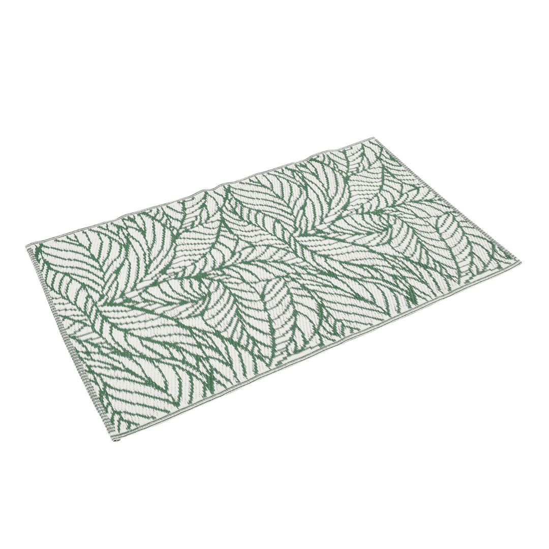 Reversible Green & White Botanical Carpet