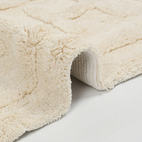 Soft Tufted Ivory Cotton Bathmat
