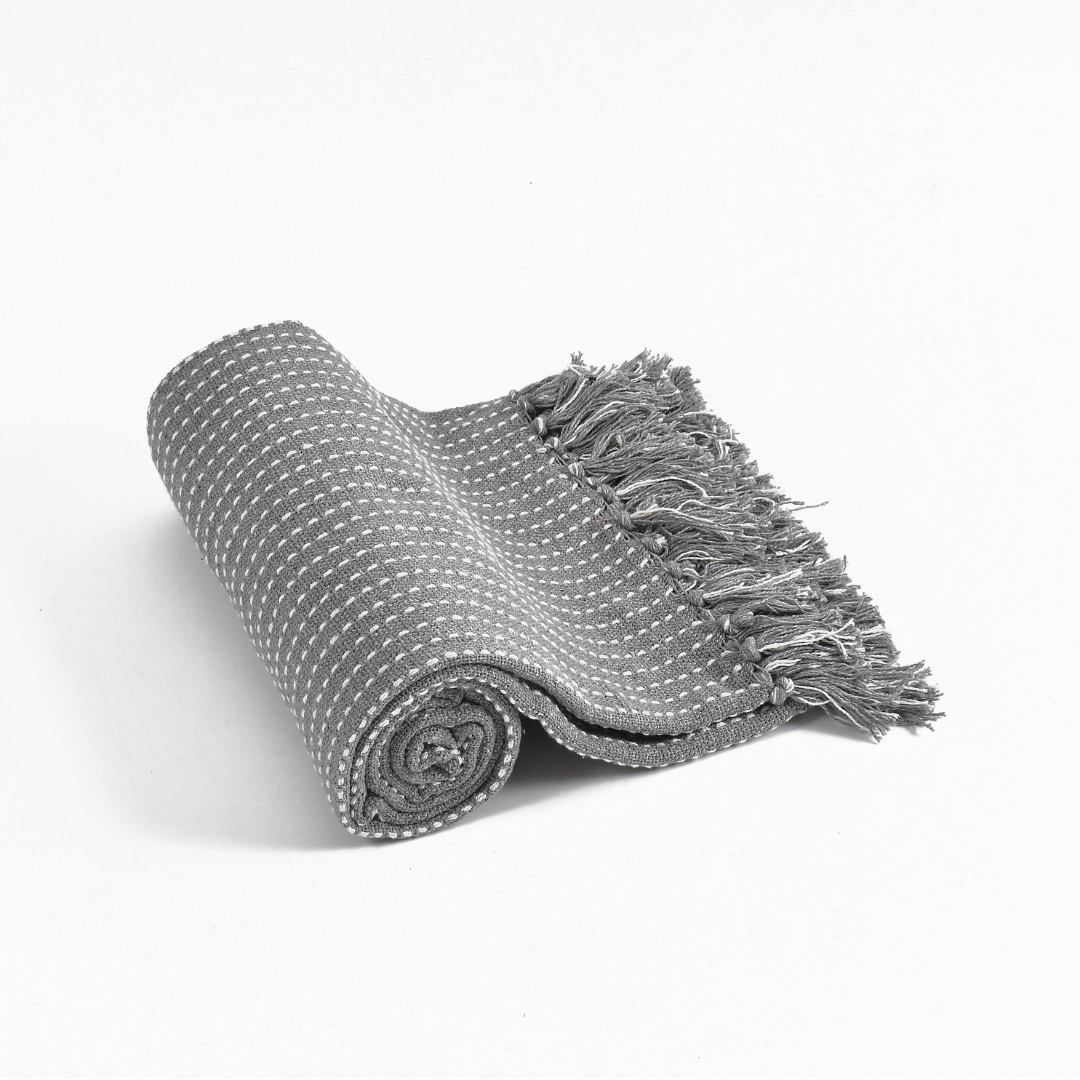 Woven Throw in Grey