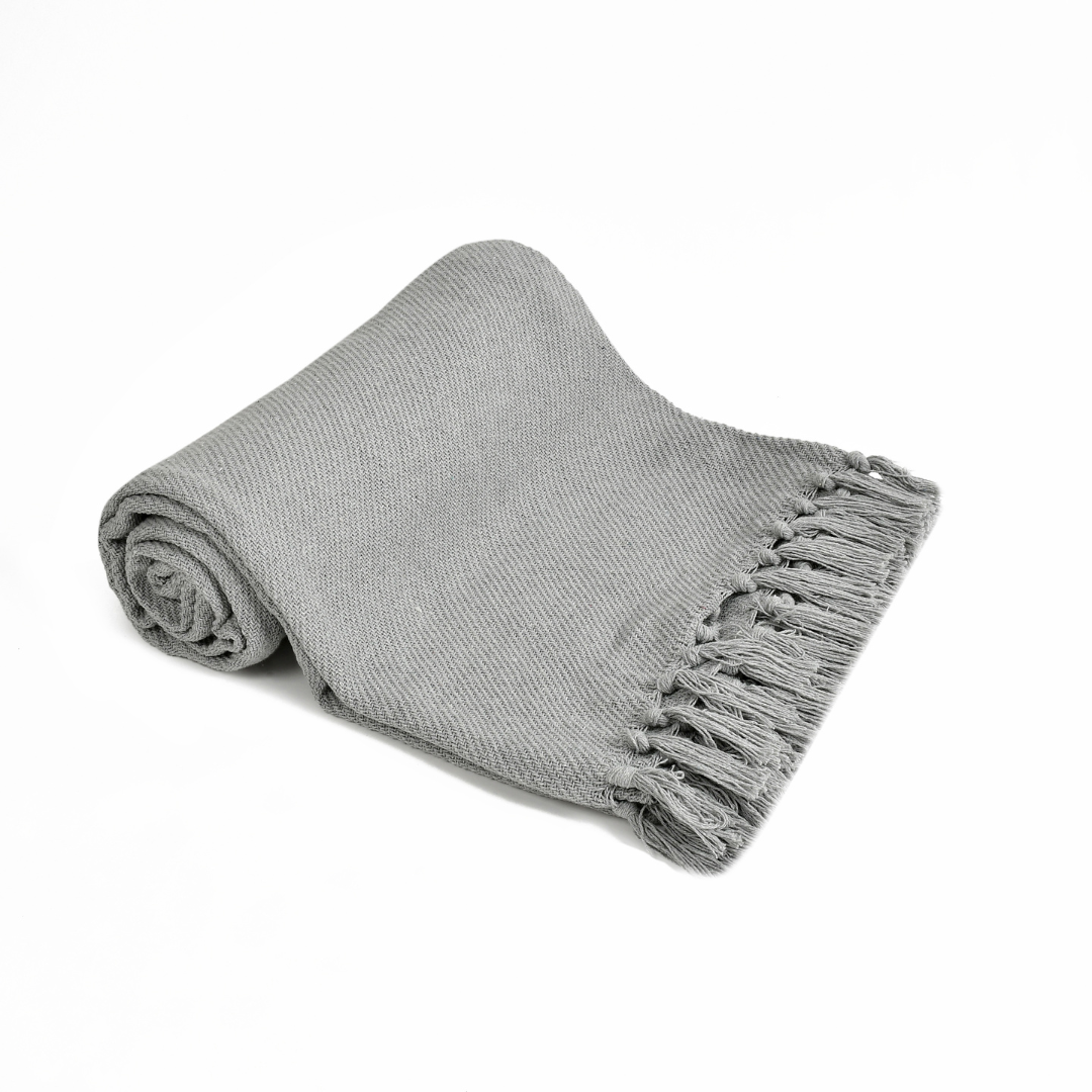 Solid Grey Throw