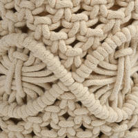 Natural Macramé Cotton Basket Set of 3