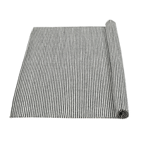 Ivory & Black Striped Cotton Rug