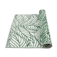 Reversible Green & White Botanical Carpet