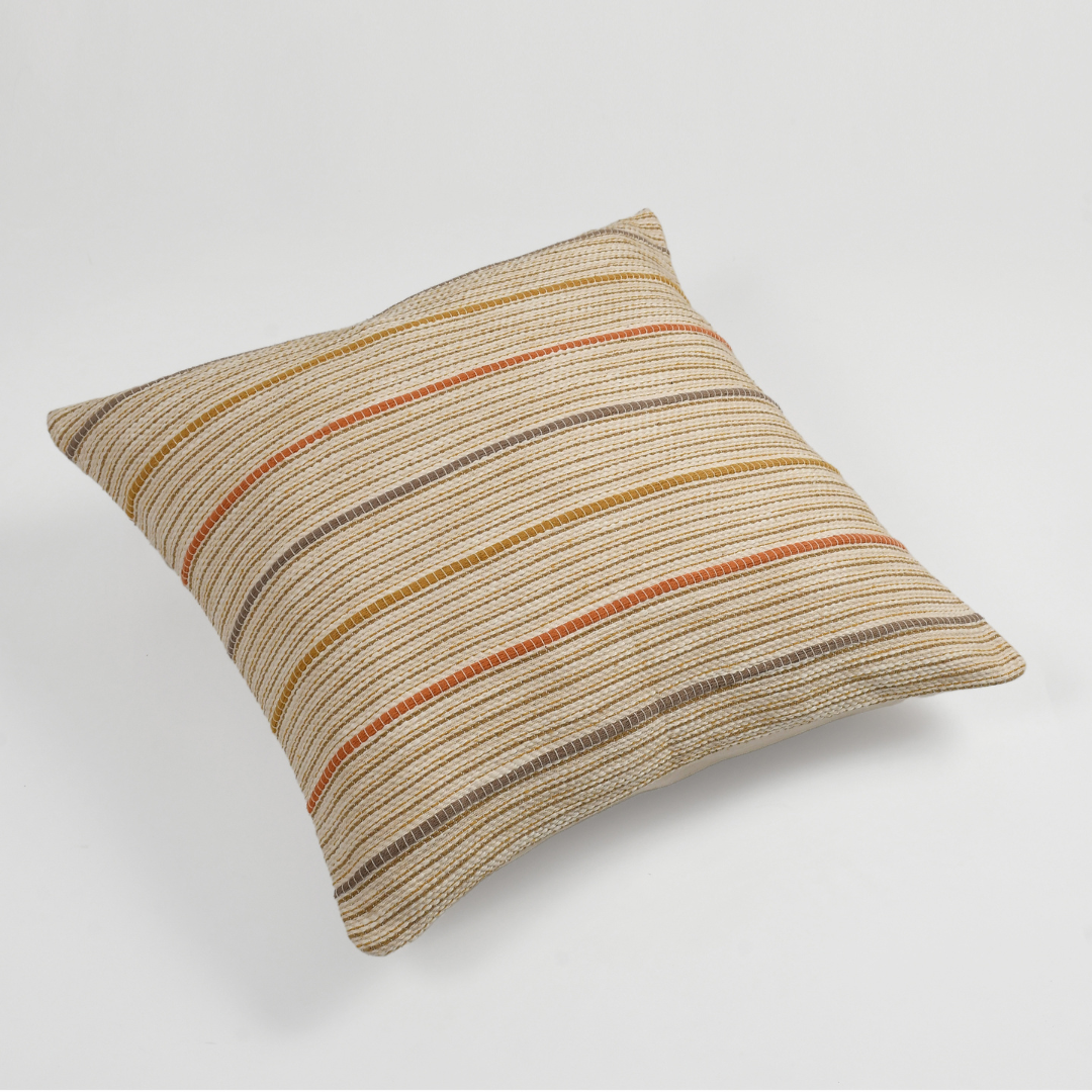Sashaa World Neutral Stripe Cushion