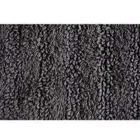 Charcoal Tufted Striped Bathroom Rug