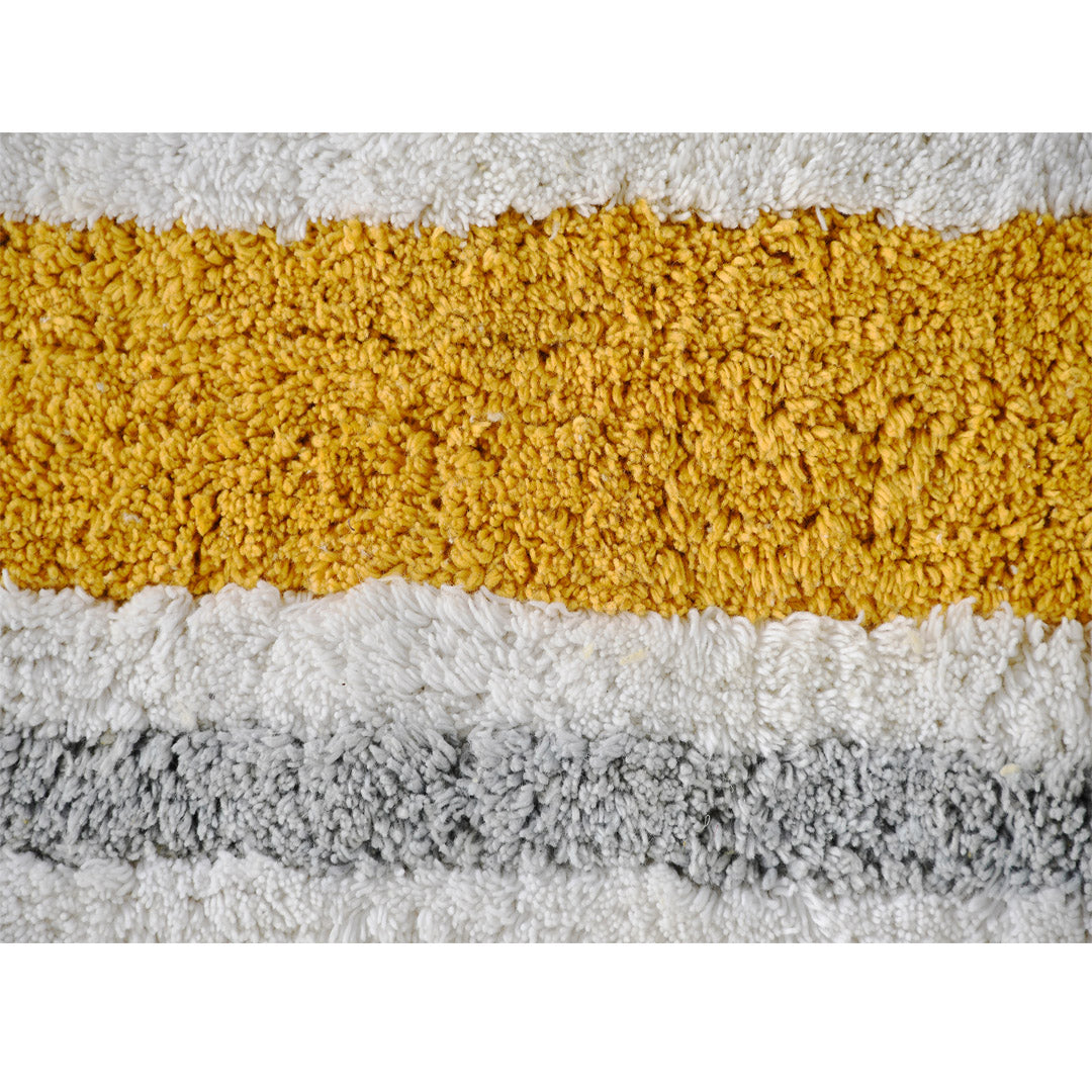 Tufted Striped Coloured Bathmat- sashaaworld