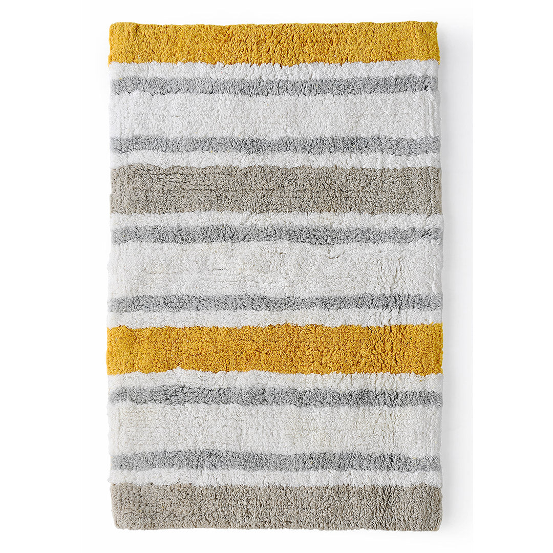 Tufted Striped Coloured Bathmat- sashaaworld