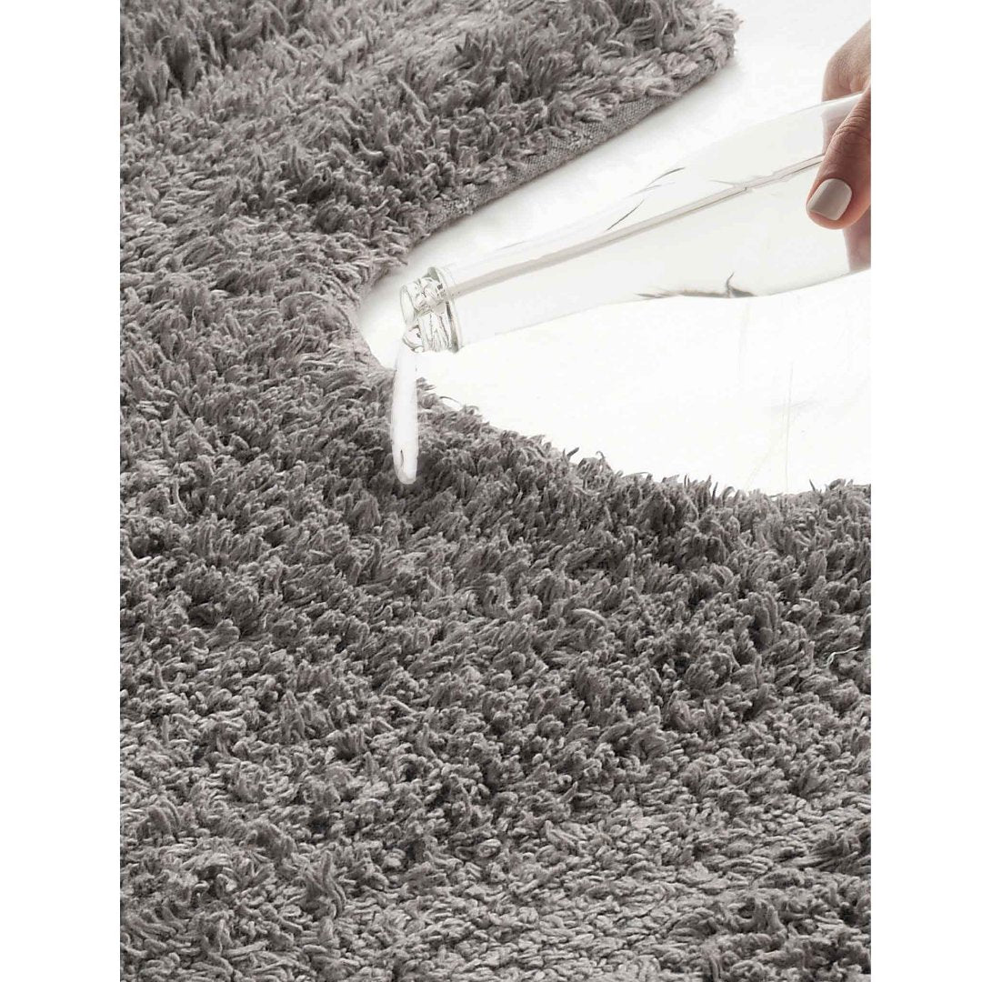 Anti-skid Solid Bathmat and Contour set Grey