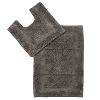 Anti-skid Solid Bathmat and Contour set Grey