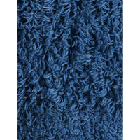 Anti-skid Solid Bathmat and Contour set Blue