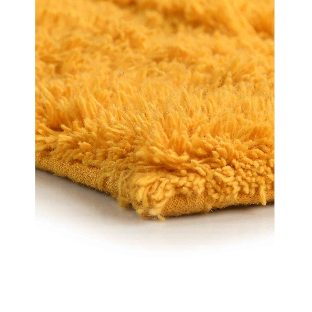 Anti-skid Solid Bathmat and Contour set yellow