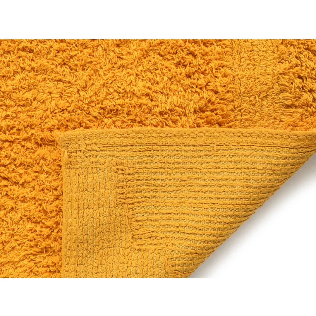 Anti-skid Solid Bathmat and Contour set yellow