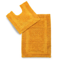 Anti-skid Solid Bathmat and Contour set yellow 
