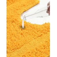 Anti-skid Solid Bathmat and Contour set yellow
