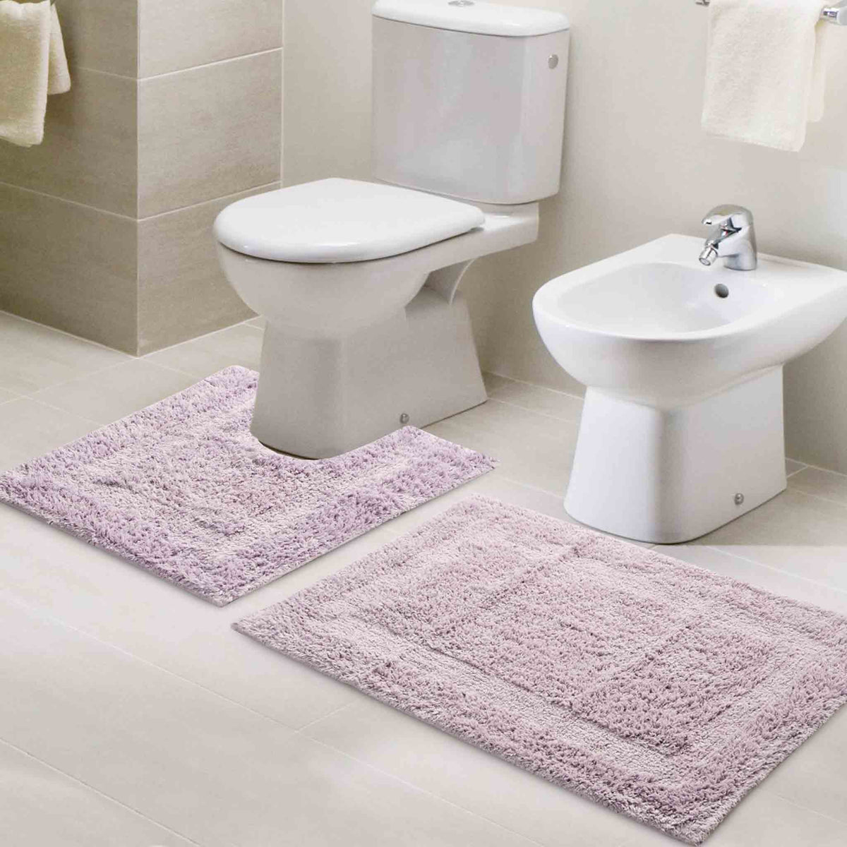 Anti-skid Solid Bathmat and Contour set