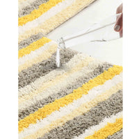 Anti skid Striped Bathmat and Contour set