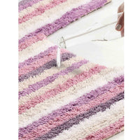 Anti skid Striped Bathmat and Contour set