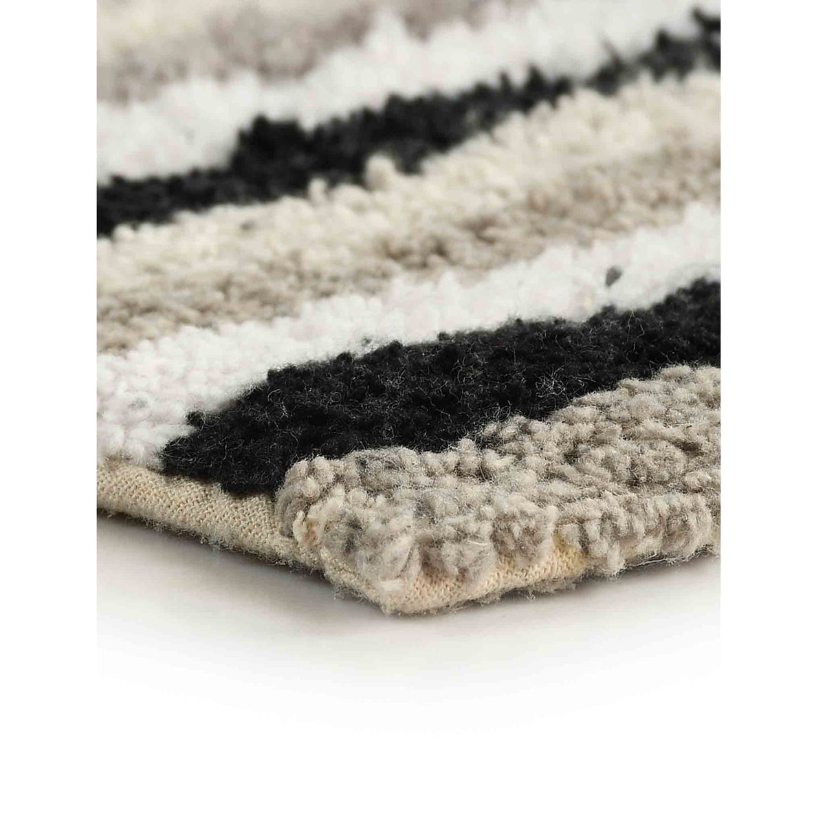 Anti skid Striped Bathmat and Contour set