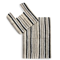 Anti skid Striped Bathmat and Contour set