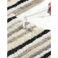 Anti skid Striped Bathmat and Contour set