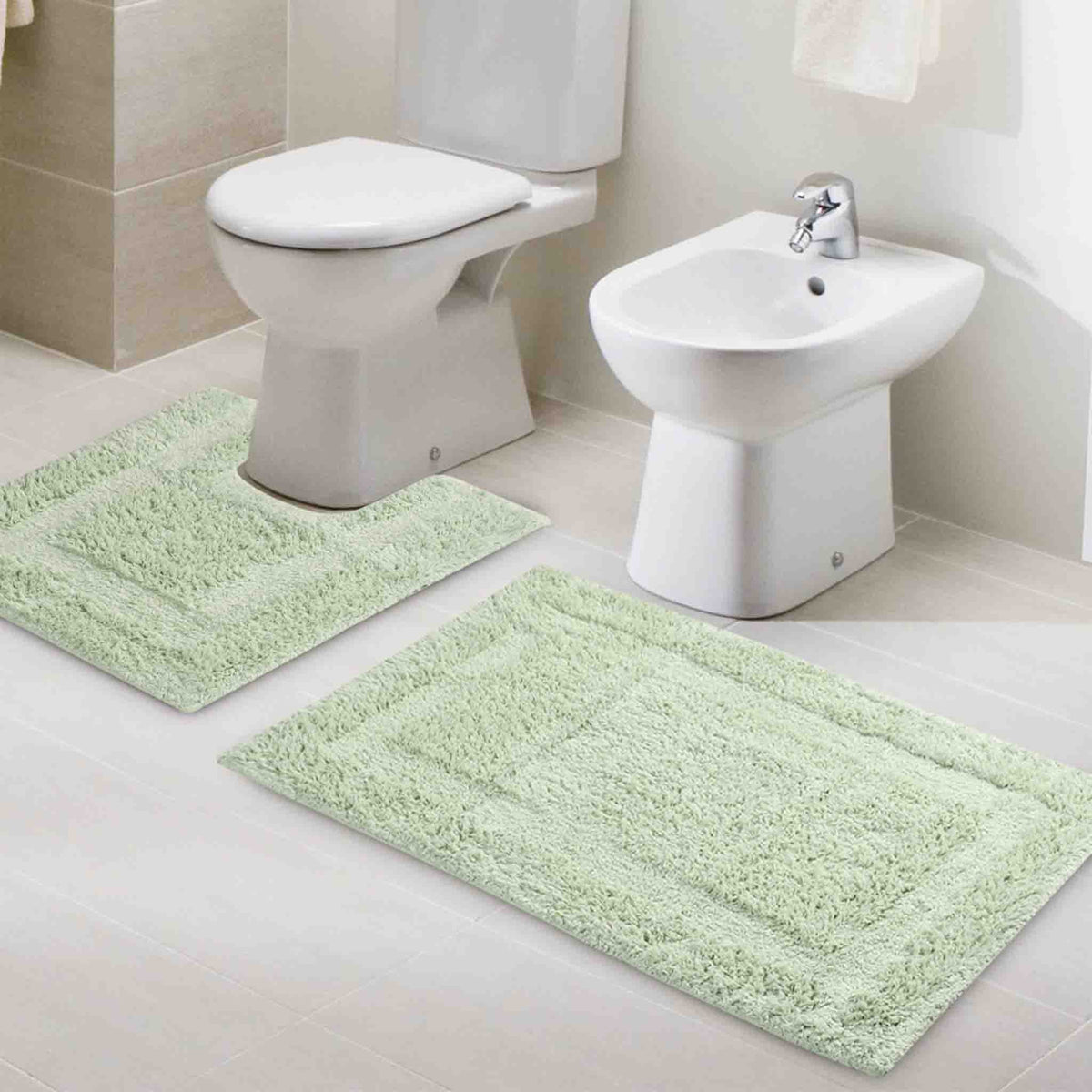 Anti-skid Solid Bathmat and Contour set