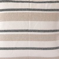 Beige Black Striped Woven Cushion Cover