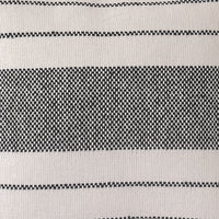 Black Striped Decorative Woven Cushion Cover