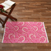 Pink Horseshoe Print Rug