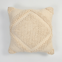 Ivory Diamond Tufted Cushion Cover