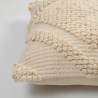 Ivory Diamond Tufted Cushion Cover