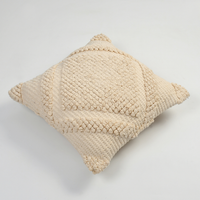 Ivory Diamond Tufted Cushion Cover