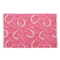 Pink Horseshoe Print Rug