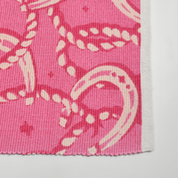 Pink Horseshoe Print Rug