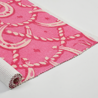Pink Horseshoe Print Rug