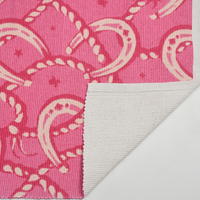 Pink Horseshoe Print Rug
