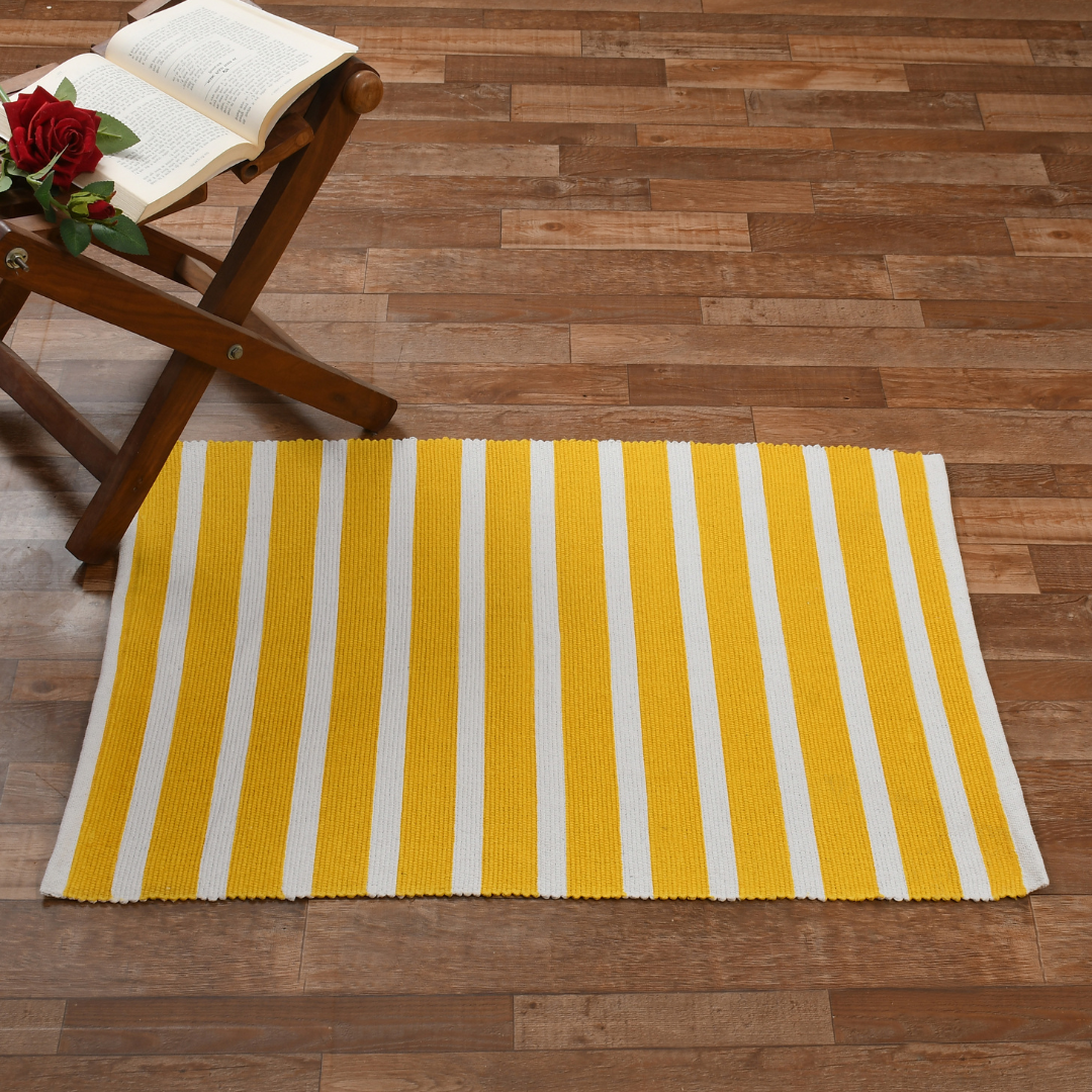 Mustard Striped Rug