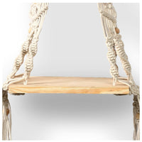 Macramé Shelf With Rings - Sashaaworld