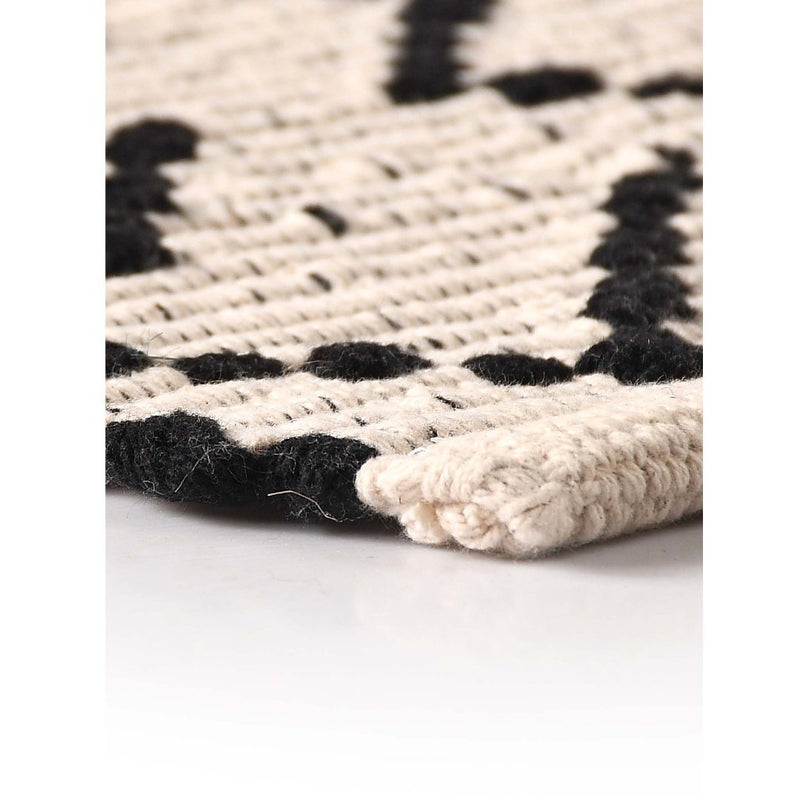 Diamond and Chevron Pattern Cotton Rug