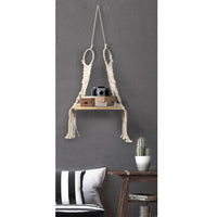 Macramé Shelf With Rings - Sashaaworld