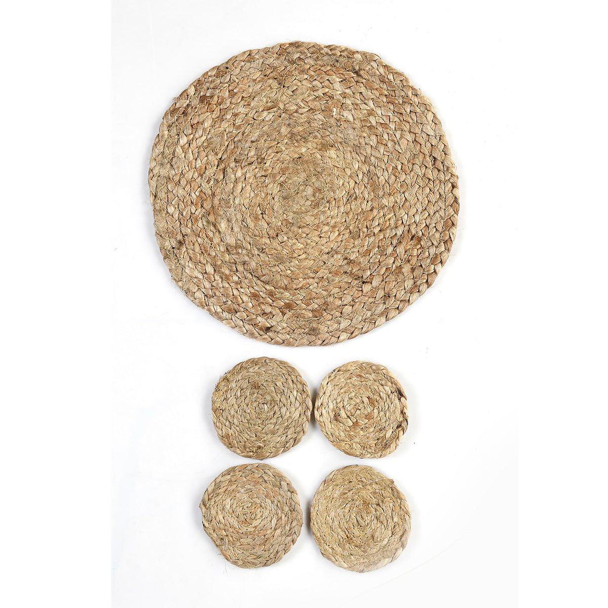 Set of 6 Jute Placemats & Coasters