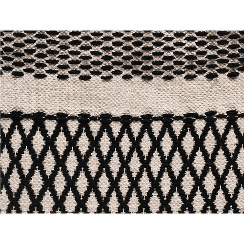  Black & White Handwoven Table Runner