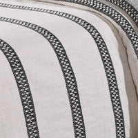 Striped Black & White Cotton Bedcover