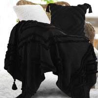 Cotton Tufted Throw and Cushion Cover  Set