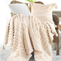 Cotton Tufted Throw and Cushion Cover  Set