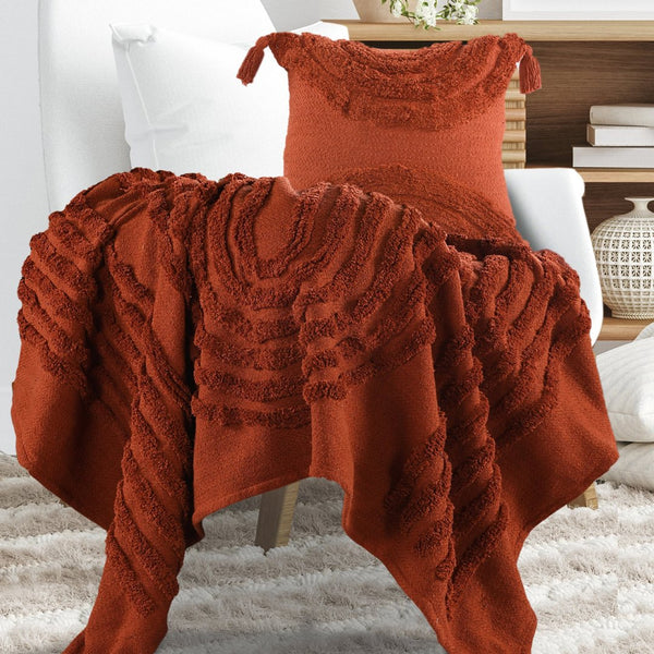 Cotton Tufted Throw Blanket